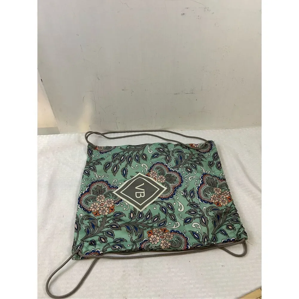 Vera Bradley VB‎ cinch sack green gray